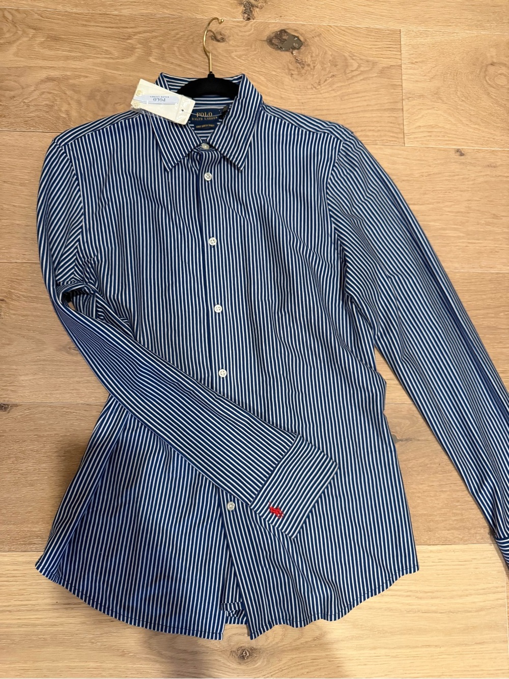 Ralph Lauren Navy & White Pinstripe Dress Shirt